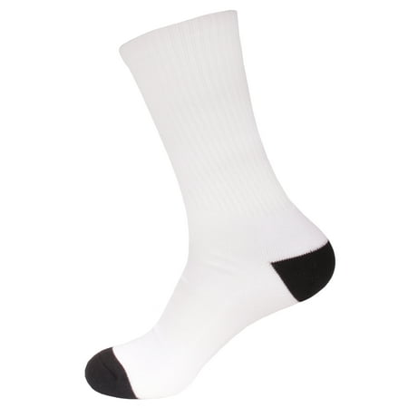 

Blank Sublimation Performance Crew Socks - Black Toe and Heel - 25x25cm - 4 Pairs