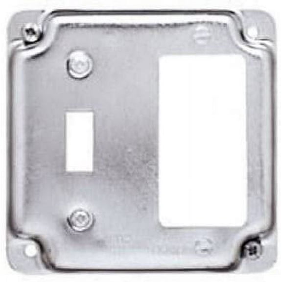 RACO 4" Square Extra-Capacity Non-Crushed Corner Electrical Cover Plate - Multicolor