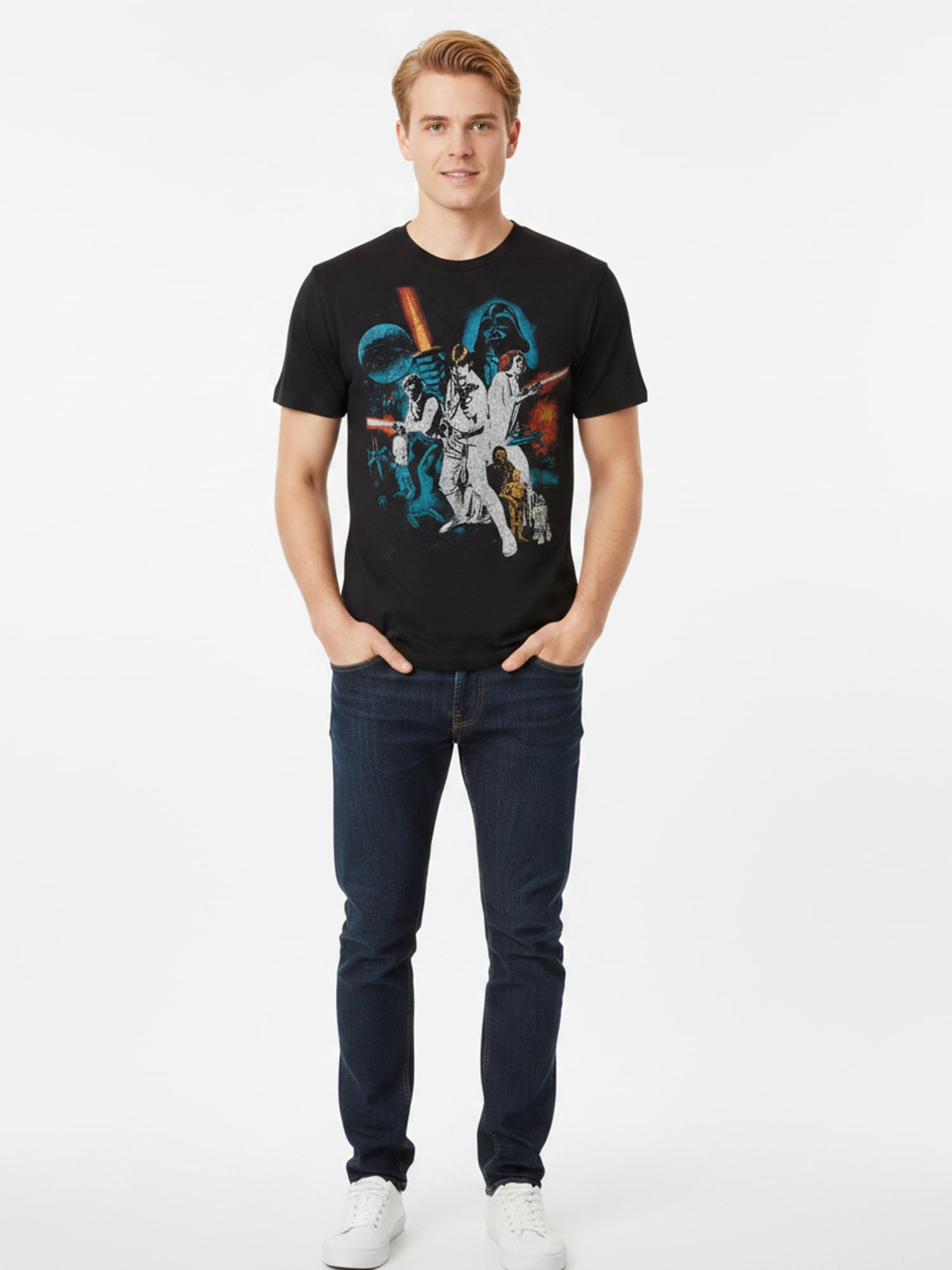 Star Wars Men’s Graphic Short Sleeve Tee, Original Trilogy Poster, Sizes S–3XL