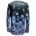 thumbnail image 5 of Pompotops T-shirt Décontracté à Manches Longues Imprimé Fleurs Printemps Automne Col en V pour Femmes Liquidation, 5 of 5