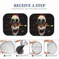 thumbnail image 6 of Naloa Glitch Screaming Skull Print 2-Piece Windshield Sunshade,Foldable Car Front Window Sun Shades,for Most Sedans SUV Truck-Small, 6 of 6