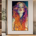 thumbnail image 2 of 5D DIY Taladro Parcial AB Diamante Pintura Cabeza Arte 45x80cm Rojo, 2 of 9