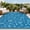 Dark blue / lake green, variant on Vintage Floral Outdoor Rug 5x8, Waterproof Reversible Plastic Straw Patio Mat with Carrying Bag, Foldable Lightweight Camping Rug for RV, Porch, Deck, Beach, Picnic, Balcony