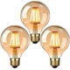 thumbnail image 1 of Vintage Edison Bulb, Vintage LED Bulb E27 G80 6W Warm White Antique LED Filament, Ideal for Nostalgic and Retro Home Cafe Bar Lighting, Pack of 3, 1 of 4