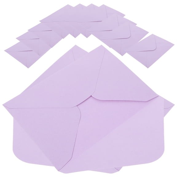 DINHEAROM 50Pcs Wedding Invite Envelopes Lavender Rectangular Storage and Mailing Paper 6.3x4.3in