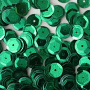 Green Cup Sequins 8mm Shiny Metallic Made in USA