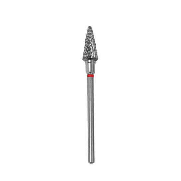 STALEKS PRO Carbide Nail Drill Bit Cone Red EXPERT Head Diameter 6 mm / working part 14 mm