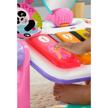 Fisher-Price - Deluxe Kick & Play Piano Gym - Pink/Yellow/White