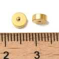 thumbnail image 3 of 304 Stainless Steel Ear Nuts Safety Screw Flat Round Earring Backs Real 18K golden Plated 5x2mm Hole: 0.8mm, 3 of 3