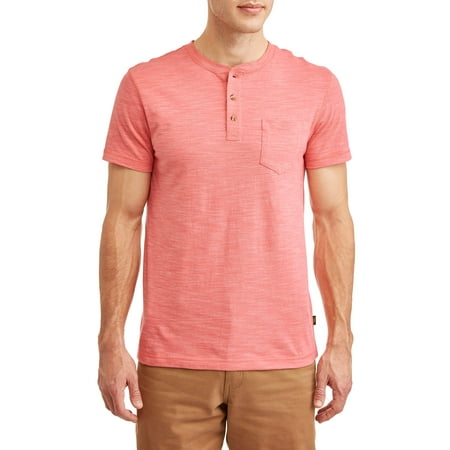 lee henley textured pocket sleeve short shirt