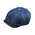 thumbnail image 4 of Boina para mujer, gorra de vendedor de periódicos, gorra plana, visera vaquera para senderismo y viajes. Azul oscuro, 4 of 9
