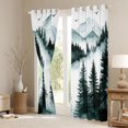 thumbnail image 3 of Homewish Smoky Jungle Woodland Curtains Pack of 2 (42x84 Each) for Kids Teens Adults,Botanical Plants Curtains Blackout,Green White Bedroom Curtains,Microfiber Bedroom Decor, 3 of 6
