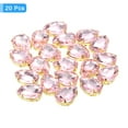 thumbnail image 3 of Unique Bargains 20Pack Teardrop Sew on Rhinestone - 18x13mm Glass Teardrop Crystal Rhinestones in Gold Prong Setting (Pink), 3 of 7