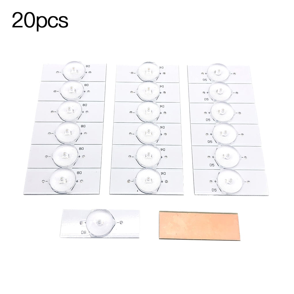 Led TV Repair Supplies Optical Lens Filter TV Repair Supplies High Combination Easy to Install and Use for LED TV Repair White 6V 20PCS 