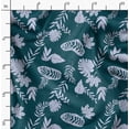thumbnail image 2 of Soimoi Minky Blue Fabric By the Yard - 56 Inch Wide - Leaves Print Fabric - Nature - Tropical Leaf Inspired Elegance for Apparel and Decor Printed Fabric, 2 of 6