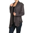 thumbnail image 3 of Women's Casual Long Sleeve Drape Front Open Jacket Cardigan, 3 of 6