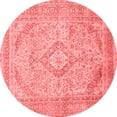 thumbnail image 1 of Ahgly Company Indoor Round Medallion Red Traditional Area Rugs, 8' Round, 1 of 4