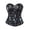 2-Black, variant on Telankuip Women's Strapless Lace up Corset Tops Classic Boned Tummy Control Shapewear Vintage Floral Print Lace Bustier 2026 Halloween Party Bodyshaper Top 4-Black XS