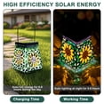 thumbnail image 4 of VOREEN Mosaic Solar Lanterns, Handmade Outdoor Glass Hanging Lights,  Sunflower Design, 4 of 8