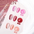 thumbnail image 3 of Gellen Gel Nail Polish, 6×8ml Natural 4 Effects Cat Eye & Blooming & Shimmer & Nude Gel Polish Set with Magnet, Soak off Nail Gel Kit At Home Salon Use, Orange Red Pink Series, 3 of 9