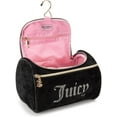 thumbnail image 5 of Makeup Bag Cosmetics Organizer Travel Essentials Hanging Duffel Velour Rhinestones Black, 5 of 6