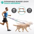 thumbnail image 5 of PetAmi Heavy Duty Hands Free Dog Leash, Adjustable Waist Belt for Large Dog Walking Up to 125 lbs, Bungee Leash for Pet Running, Hiking, Reflective Safety for Jogging, Biking, Purple Handle, 5 of 8