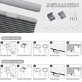 thumbnail image 6 of Keego 2022 New Energy Saving Heat Insulating Celluar Shades Honeycomb Window Blinds Light Filtering Gray Color 61.5"w x 46.0"h, 6 of 7