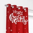 thumbnail image 4 of Cortinas opacas de Navidad con diseño de Papá Noel, decoración de copos de nieve de invierno para dormitorio, sala de estar, cortinas con ojales de ventana, 4 of 4