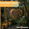 thumbnail image 3 of Happy Gardens Triple Spinning Heart Ornament – Handcrafted Metal Outdoor Garden Decoration, 3 of 7