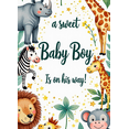 thumbnail image 4 of Cute Safari Animals Themed Backdrop Banner for Baby Boy Announcement Party Supplies Photography Props Baby Shower Decorations Background Decor Party Decors, 4 of 8