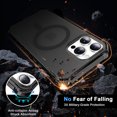 thumbnail image 5 of ELEHOLD Case for iPhone 16 Pro, Shockproof Magnetic Matte Case with Wireless Charging Support,Black, 5 of 6