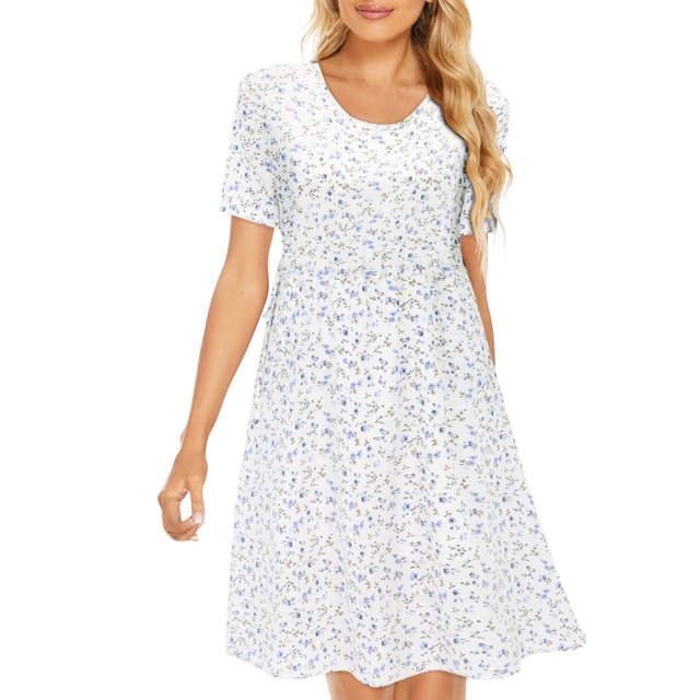 Vestido versátil de gasa sin mangas corto con tirantes casuales y estampado floral de verano para mujer Pompotops ghjkhdj4173