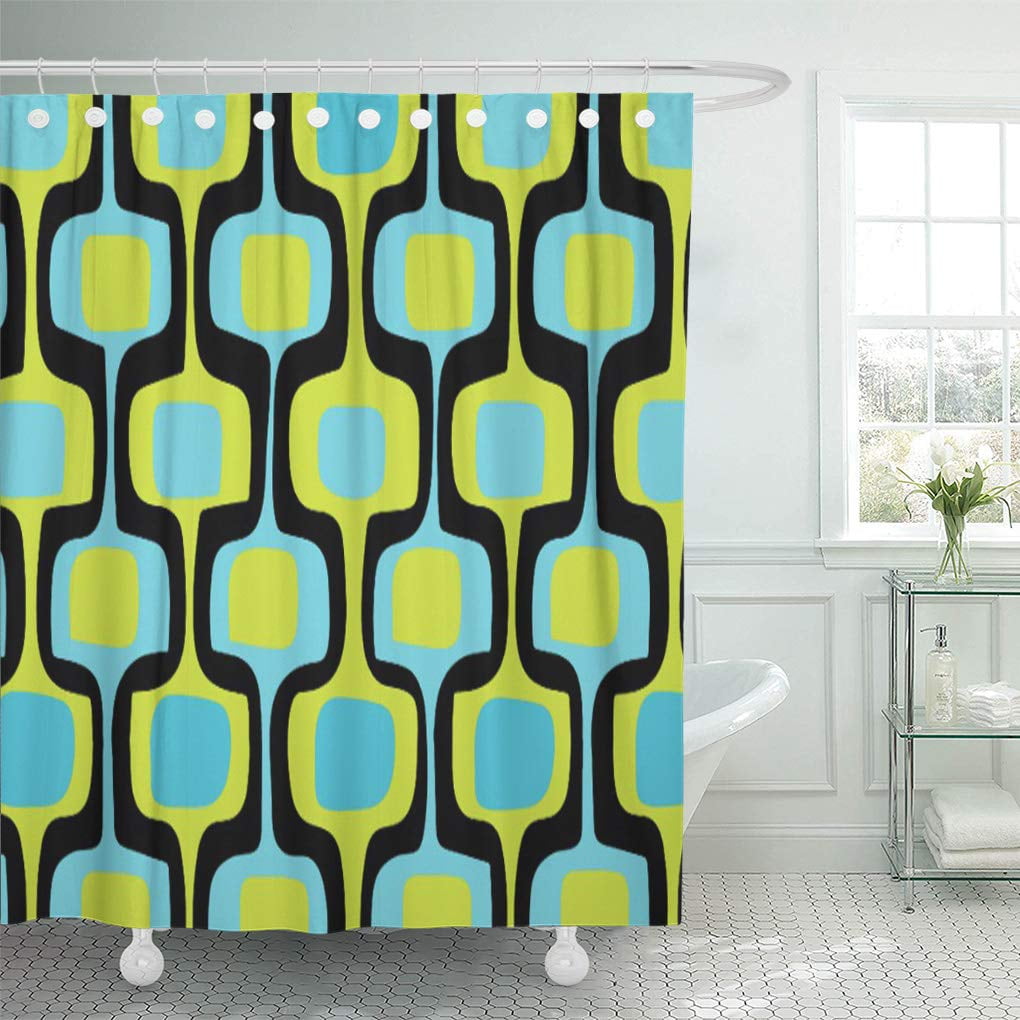 Modern Shower Curtain 66x72 Inch, Chartreuse Green Shower Curtain