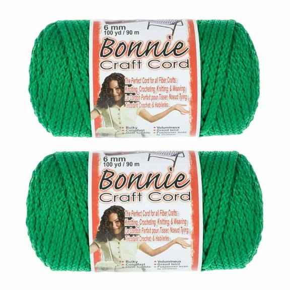 2 Pack Bonnie Macrame Cord - 4mm - 100 yd Lengths - Various Colors
