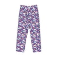 thumbnail image 6 of Daiia blue flower Skull colorful Men's Sleep Pant with Pockets and Drawstring,Pajama Pants-X-Large, 6 of 9