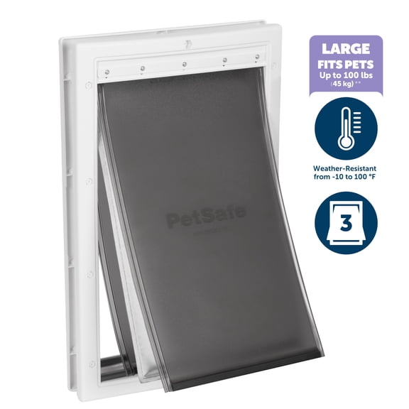 PetSafe Extreme Weather Dog Door for Exterior Doors, Energy Efficient, Insulated, Large