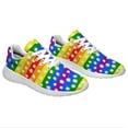 thumbnail image 6 of Rainbow Pride Shoes Men Women Fashion LGBT Sneakers Adult Lightweight Breathable Running Shoes White Size 11, 6 of 7