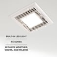 thumbnail image 3 of Maxxima 80 CFM 50 Watt Bathroom Exhaust Fan, White, 3 of 6