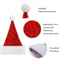 thumbnail image 5 of Sequin Santa Hat for Adults with Shiny Sequin and Fluffy Pompom, Party Hat for New Year Xmas Festival, 5 of 6