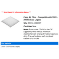 thumbnail image 2 of Cabin Air Filter - Compatible with 2005 - 2009 Subaru Legacy 2006 2007 2008, 2 of 2