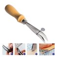 thumbnail image 2 of Leather Scriber Scribe Tool Portable Tool Handmade Handicraft Wood Handle Edge Creaser Creasing Tools DIY Crafting Handmade Accessories, 2 of 7