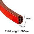 thumbnail image 2 of Silicone Rubber Weather Stripping For Doors And Windows, Longer Service Life Porous Sealing Strip - Brown, 2 of 5