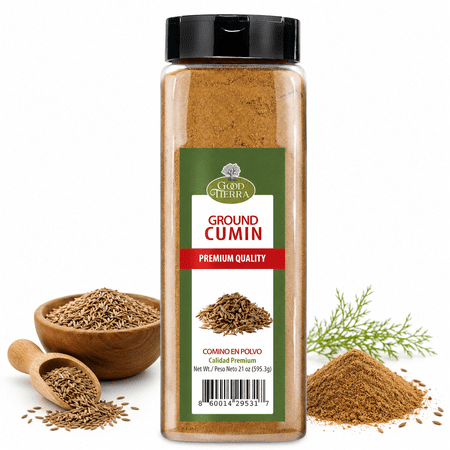 Good Tierra Ground Cumin Powder - 21 oz - Bulk Cumin for Cooking, Spice & Seasoning for Mexican & Indian Food