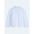thumbnail image 6 of Free Assembly Women's Shirred Cotton Button Down Blouse with Long Sleeves, Sizes XS-XXL, 6 of 6
