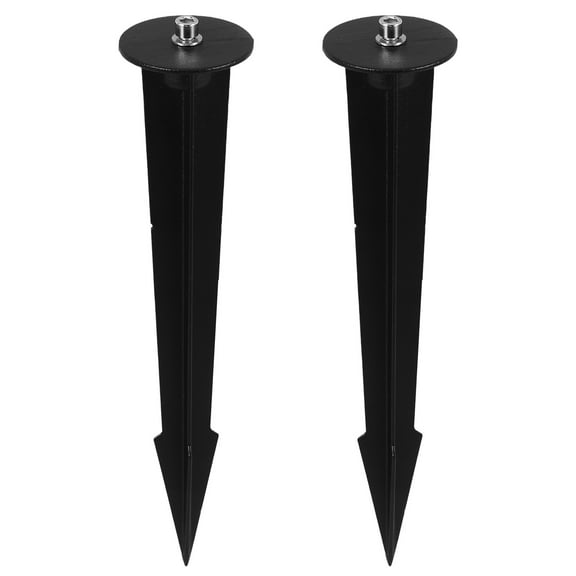 Lanytaeo 2pcs Garden Ground Spikes Stakes Garden Lamp Stakes Aluminum Ground Stakes Spikes Path Light Replacement Stakes Landscaping Stakes
