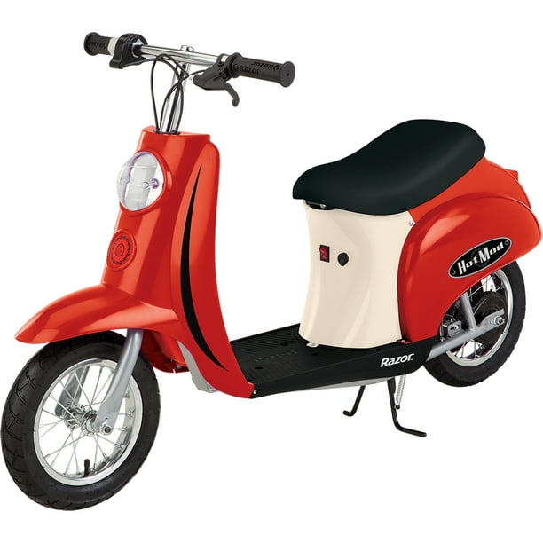 Kids ride top on razor