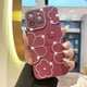 thumbnail image 3 of Funda transparente con diseño de flores y diamantes con baño de purpurina para iPhone 16, 15 Pro Max, 14, 13, 12 y 11, funda de silicona suave a prueba de golpes con brillantes diamantes de imitación, 3 of 5
