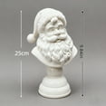thumbnail image 4 of 9.8in Milky white Silica gel Santa Statue Artistic atmosphere Christmas Tabletop Decor Holiday Figurine Decoration for Indoor, Mantel or Window Sill Display 1PC, 4 of 6