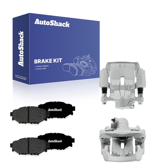 AutoShack Rear Brake Calipers   Premium Ceramic Brake Pads Replacement for 2008-2014 Subaru Impreza 2009-2013 Subaru Forester 6-PC Kit