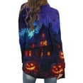 thumbnail image 3 of FDGIU Women's Halloween Cardigan 2025 - Printed Open Front Long Sleeve Cover-Up, Lightweight Crochet Fall Coat, Medium Length Coat Casual, 3 of 5